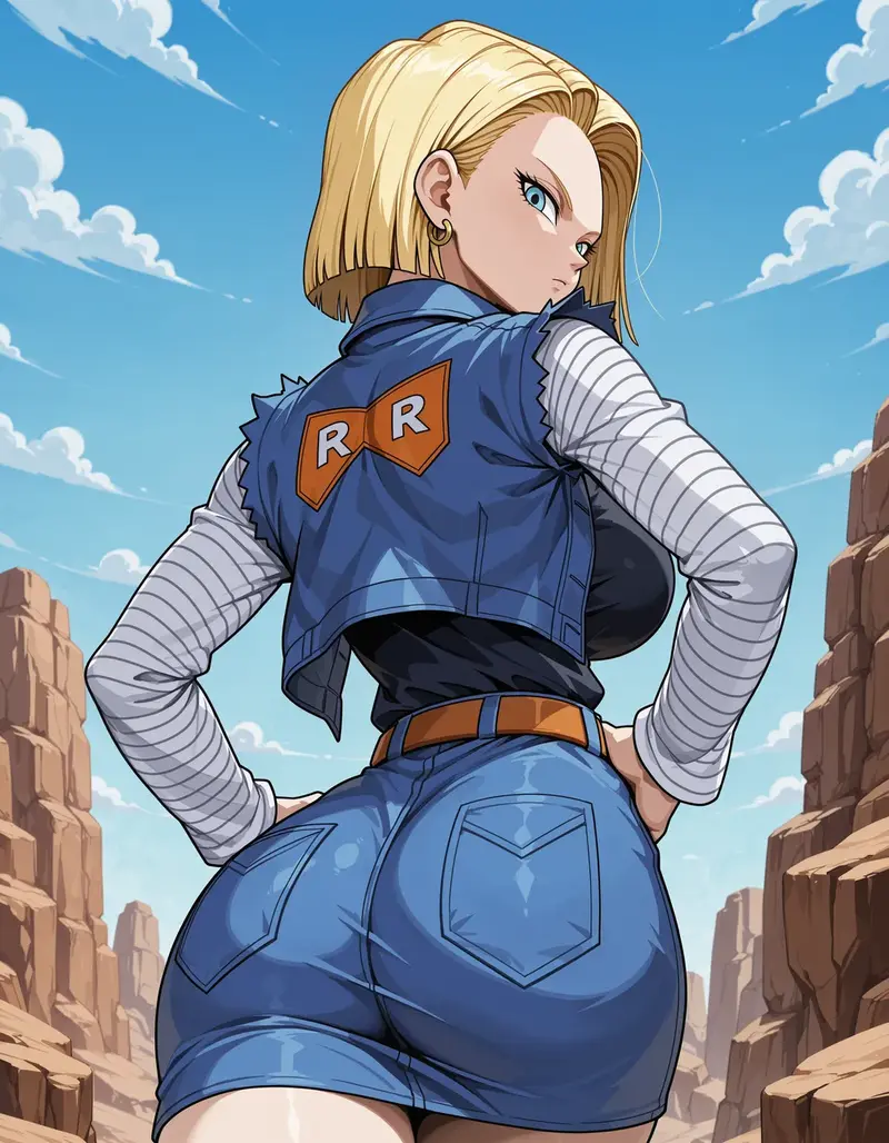 Android 18 Desert Fight