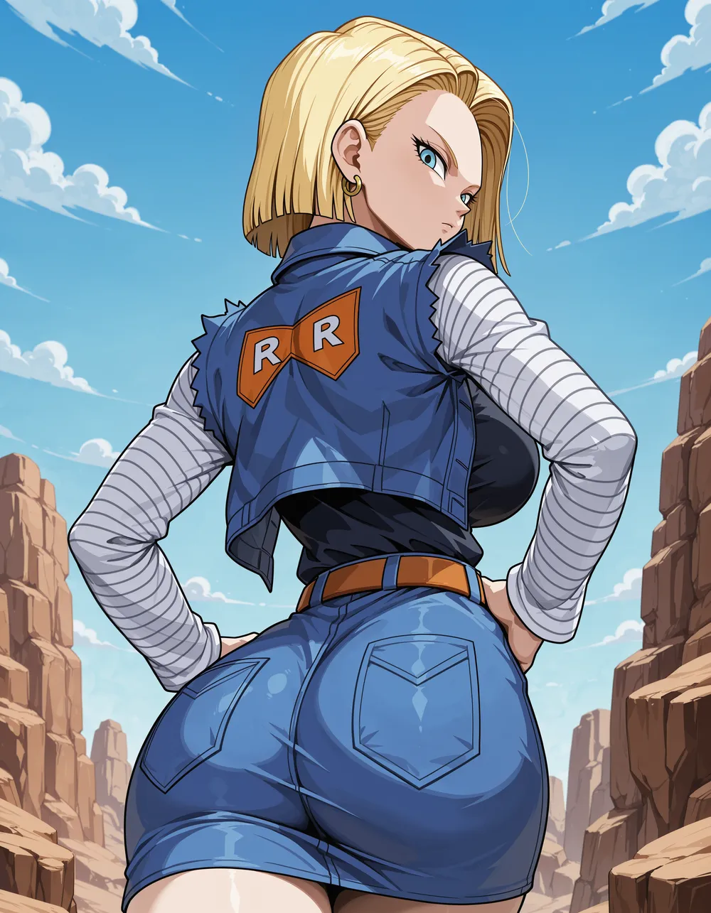 Android 18 Desert Fight